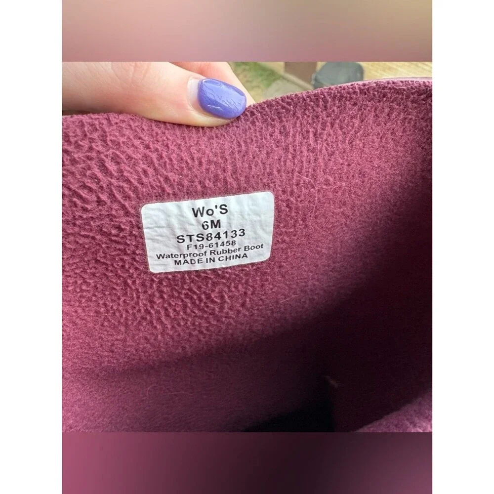 Sperry Burgundy Women's Rain Boots